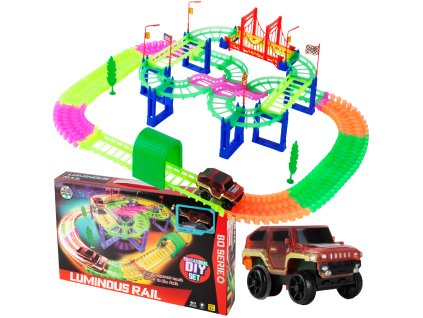 Magická, svítící dráha s autem