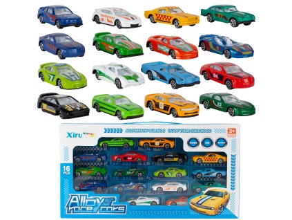 Sada 16 plastových aut 1:64
