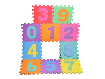 Pěnové puzzle cca 29x29 cm číslice, 10 ks