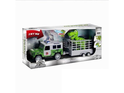 Auto s pohonem Jeep s dinosaurem