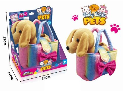 Plyšový pejsek v kabelce