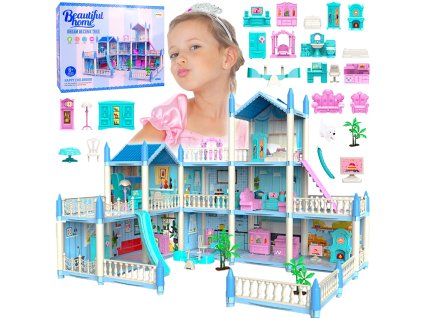 Domeček pro panenky Villa REZIDENCE s hřištěm