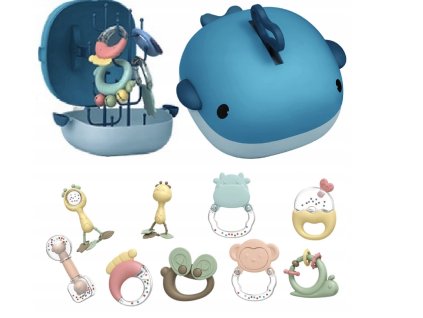 Sada chrastítek pro miminko v balení Delfín