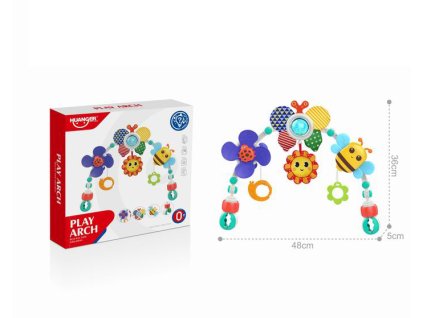 Hrazdička na kočárek, autosedačku, lehátko s chrastítkem