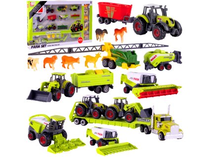 Traktor a zemědělské stroje kovové 1:64
