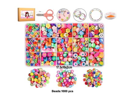 Sada barevných korálků 1000PCS DIY