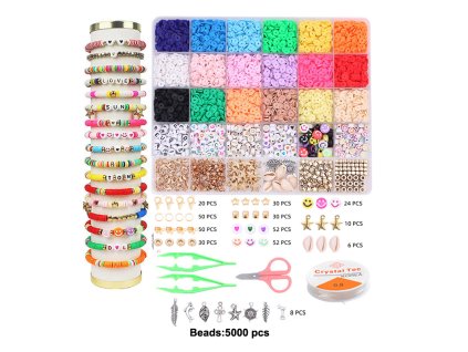 Sada barevných korálků 5000ks DIY