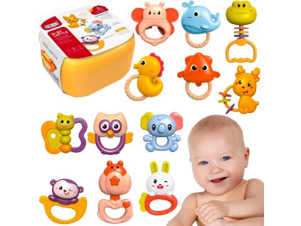 Sada chrastítek 12 ks v krabičce