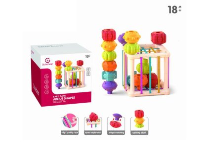 Kostka edukační - třídič Tvary