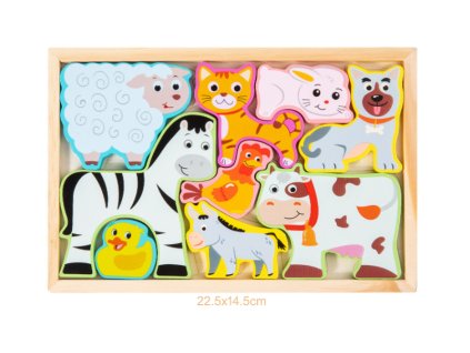 Dřevěná skládačka Farma