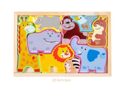 Dřevěná skládačka ZOO