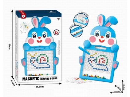 Magnetická tabule zajíček 46,5 cm modrá