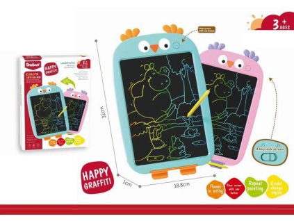 Tabule zmizík LCD sovička růžová