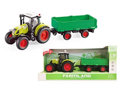 Zemědělský traktor s přívěsem 1:16