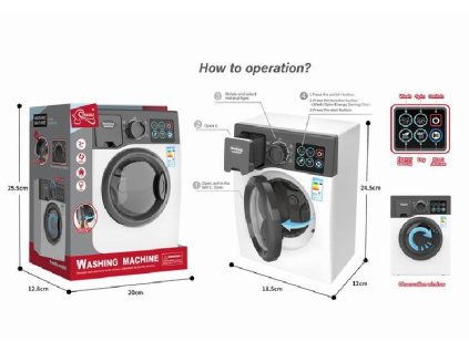 Moderní pračka na hraní na baterie