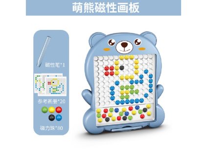Modrá magnetická tabule Medvídek