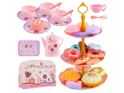 Čajový set s konvičkou a sušenkami