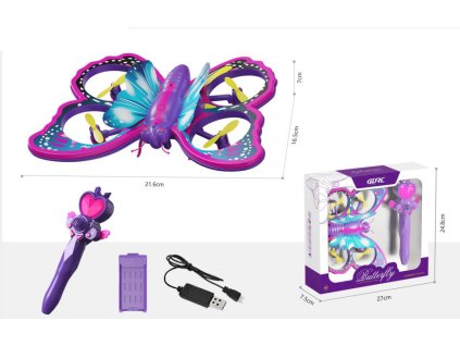 Dron Motýl ovládaný hůlkou