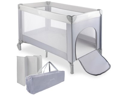 Cestovní postýlka LUNO šedá