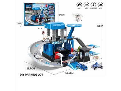 Parkovací set + kovová auta Policie