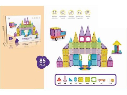 Magnetické 3D kostky 85 prvků
