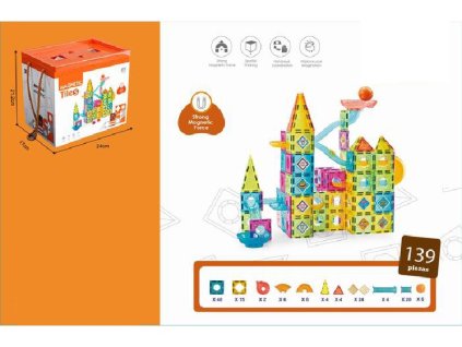 Stavební magnetické kostky 139 KS