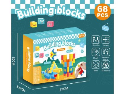 Magnetické kostky 68 KS