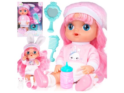 Panenka 30 cm pije a čůrá s doplňky