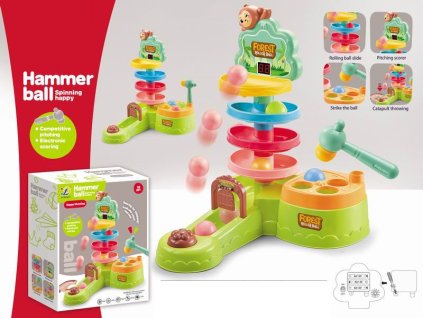 Hračka kladívko + míčky