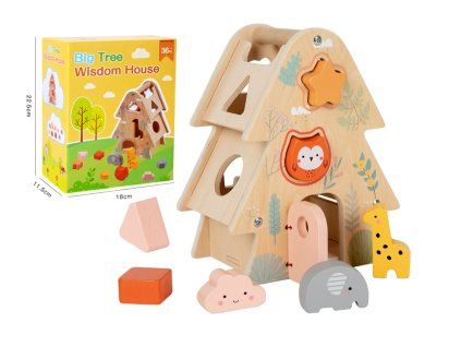 Dřevěná skládačka stromek vánoční stromeček sorter