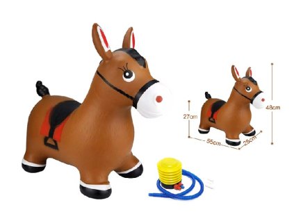Nafukovací kůň se sedlem
