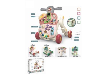 Chodítko tlačítko pro dítě růžové