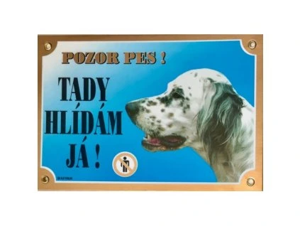 Cedulka irský setr bílý AKCE