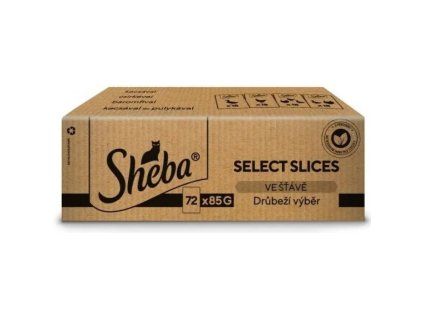 Sheba  72 x 85g kapsička drůbeží výběr ve šťávě cat