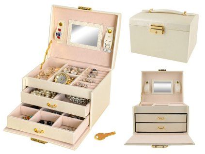 Šperkovnice/pouzdro - béžová