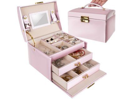 Šperkovnice/pouzdro - růžová