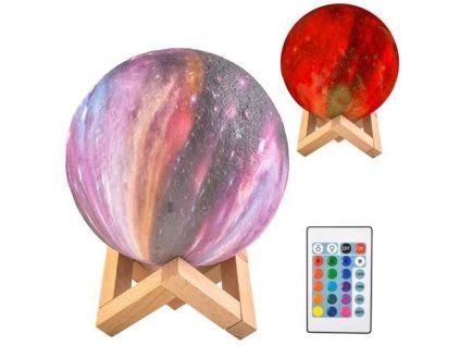 Noční lampa měsíc 15cm 16 barev