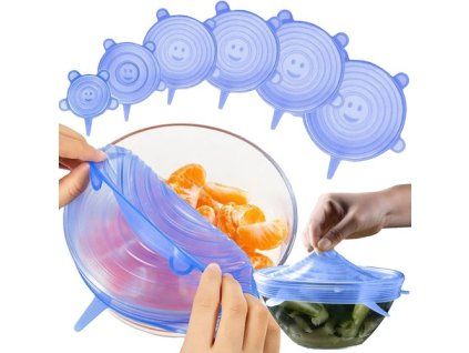 Silikonová víčka - sada 6 ks