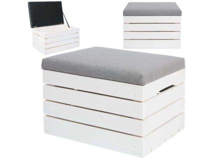 Dřevěný puf - truhla