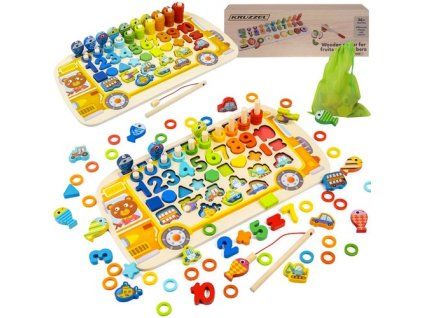 Dřevěné puzzle - třídička 6v1 Kruzzel 22636