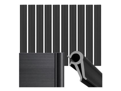 Spony na plotové pásky - antracit 23911