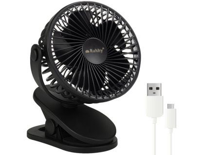 Černý bezdrátový ventilátor Ruhhy 25567