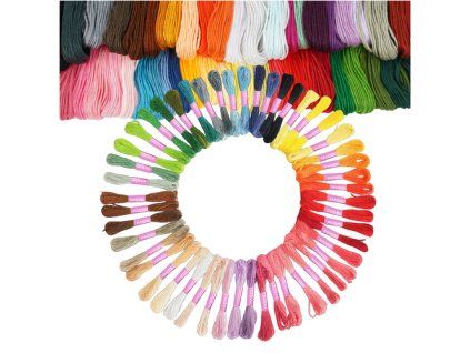 Nitě - sada na vyšívání 50 barev 25680