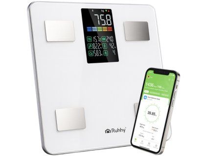 LCD koupelnová váha - analytická bílá Ruhhy 20676