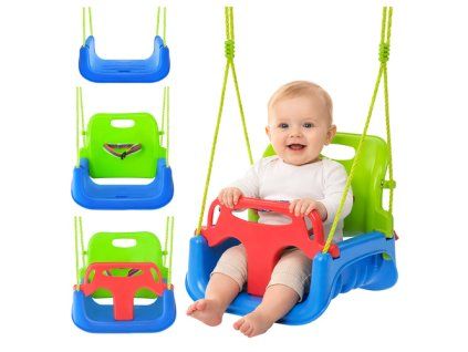 Dětská houpačka Kruzzel 3 v 1 zelenomodrá