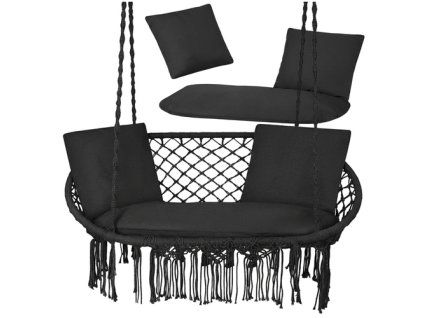 Dvojitý houpací polštář Gardlov - černý