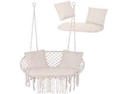 Dvojitý houpací polštář Gardlov - krémový