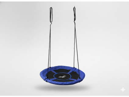 Houpačka - Ptačí hnízdo - Průměr 100 cm - Modrá