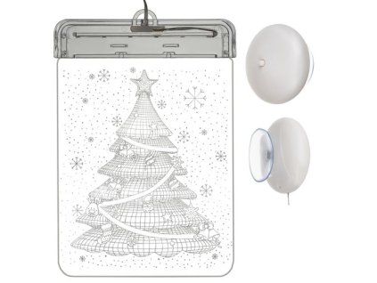3D LED vitráž - vánoční stromeček