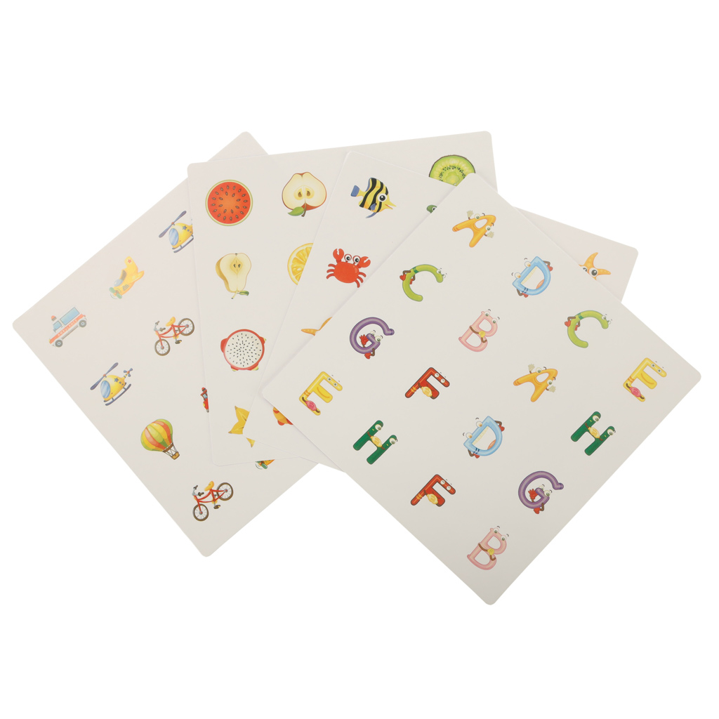 Dřevěná desková hra puzzle paměť + 4 karty